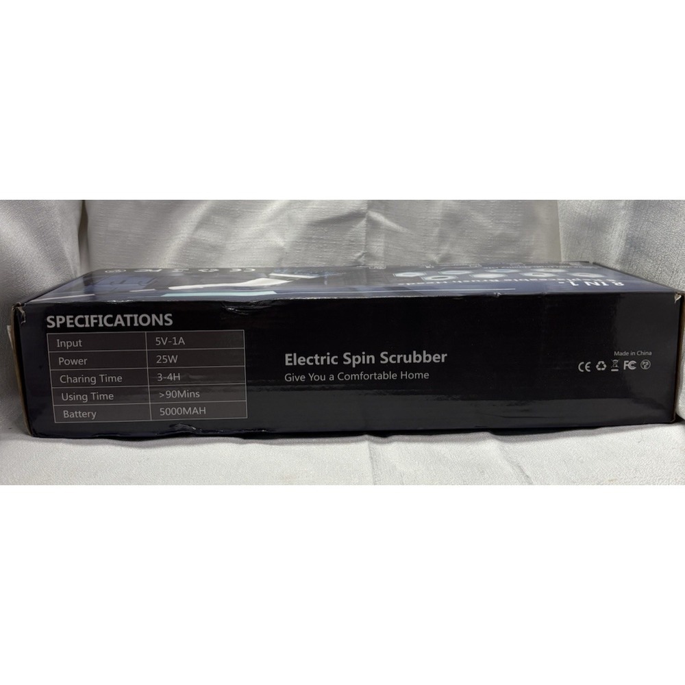 8 in 1 Electric Spin Scrubber with 8 Replaceable Brush Heads, Multi-Functional‎ - Picture 2 of 9
